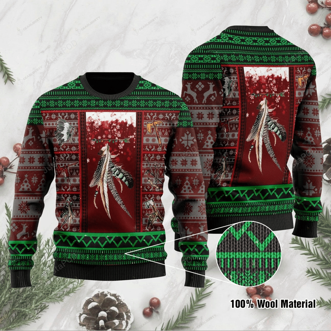 Native Americans Ugly Christmas Sweater, Perfect Holiday Gift