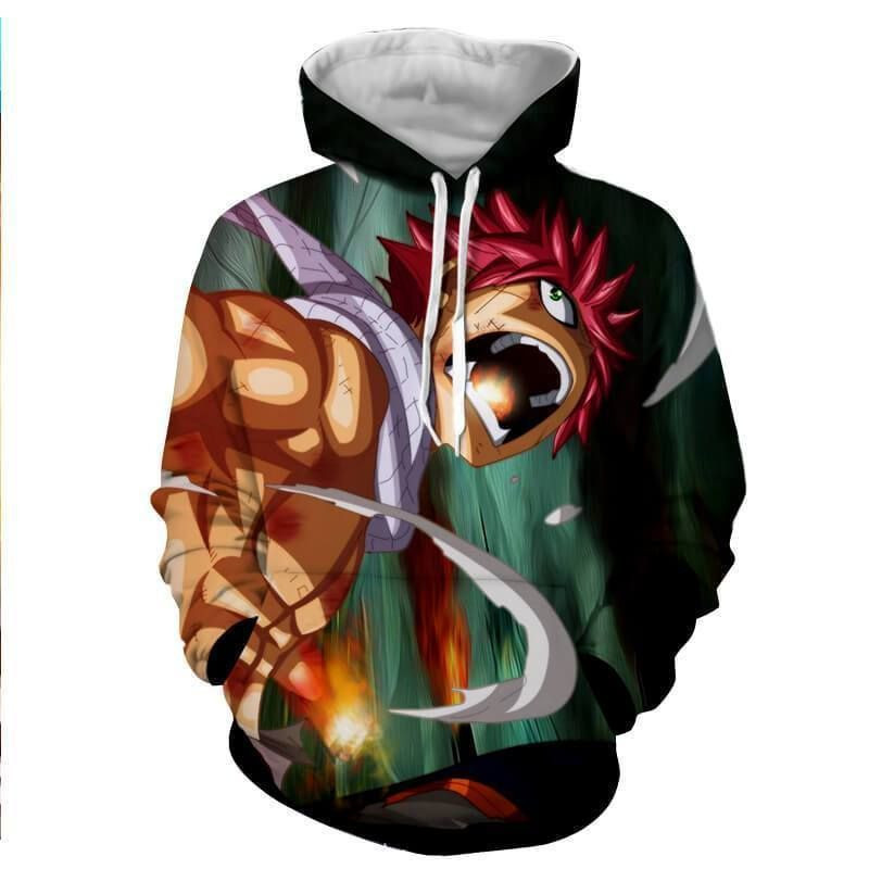 Natsu Dragneel Black Fairy Tail 3D All Over Print Hoodie & Zip Hoodie