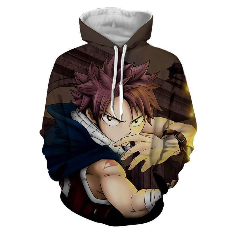 Natsu Dragneel Brown Fairy Tail 3D All Over Print Hoodie & Zip Hoodie