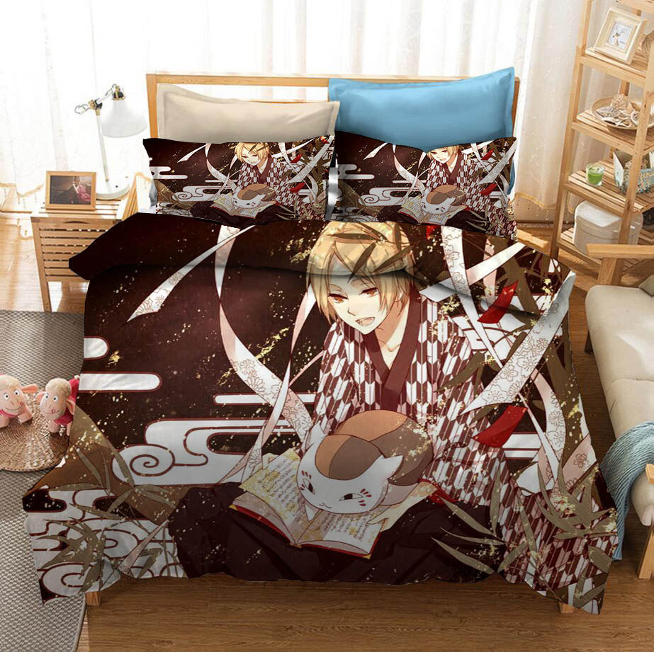 Natsume Yuujinchou Natsume'S Book Of Friends Duvet Cover Quilt Cover Pillowcase Bedding Set Bed Linen Home Bedroom Decor