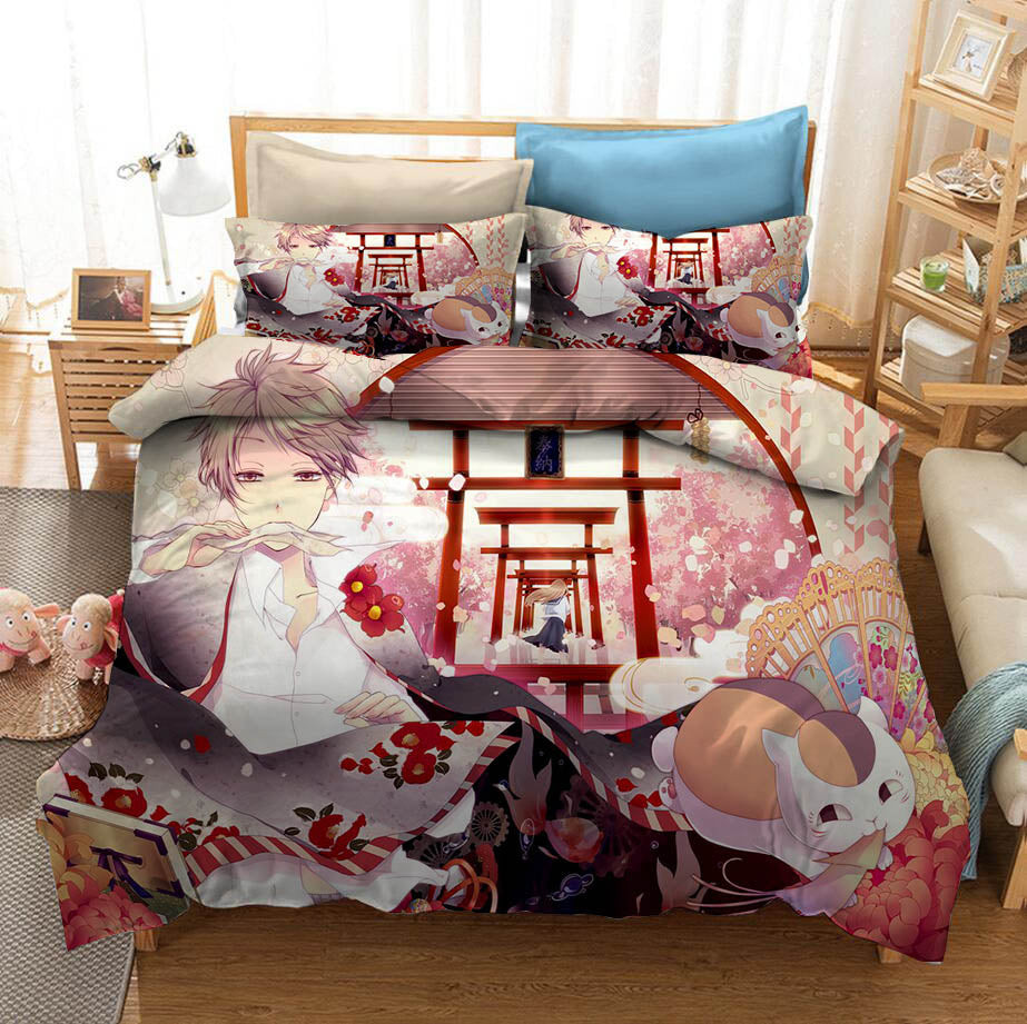 Natsume Yuujinchou Natsume'S Book Of Friends Duvet Cover Quilt Cover Pillowcase Bedding Set Bed Linen Home Bedroom Decor