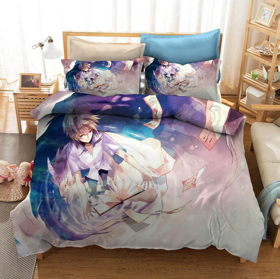 Natsume Yuujinchou Natsume'S Book Of Friends Duvet Cover Quilt Cover Pillowcase Bedding Set Bed Linen Home Bedroom Decor