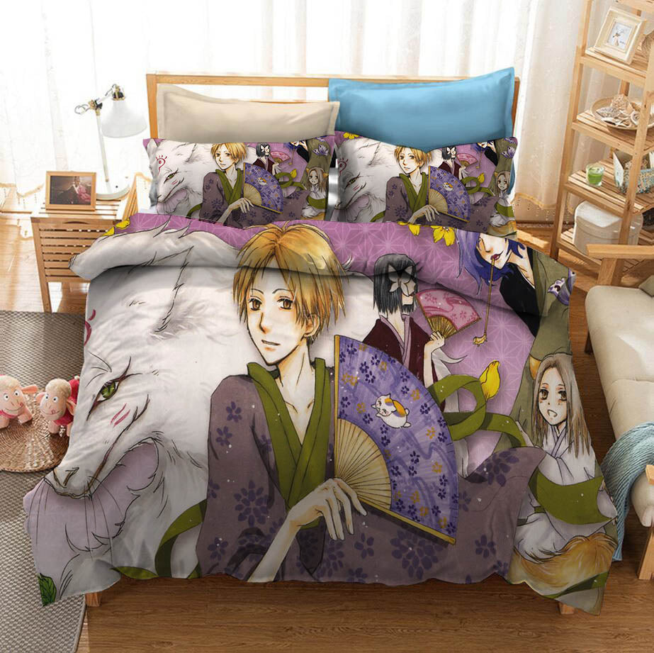 Natsume Yuujinchou Natsume'S Book Of Friends Duvet Cover Quilt Cover Pillowcase Bedding Set Bed Linen Home Bedroom Decor