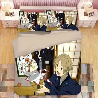 Natsume'S Book Of Friends Duvet Cover Quilt Cover Pillowcase Bedding Set Bed Linen Home Bedroom Decor