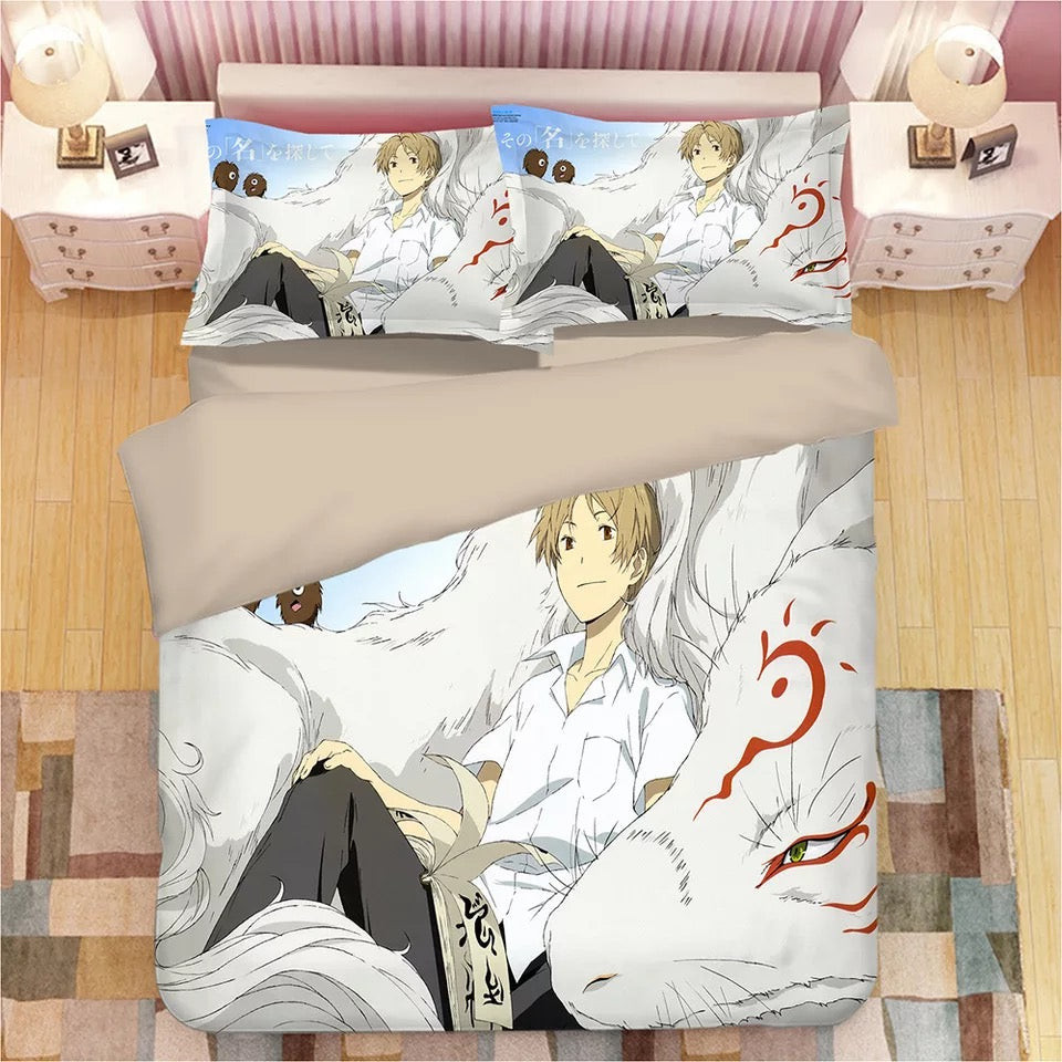 Natsume'S Book Of Friends Duvet Cover Quilt Cover Pillowcase Bedding Set Bed Linen Home Bedroom Decor