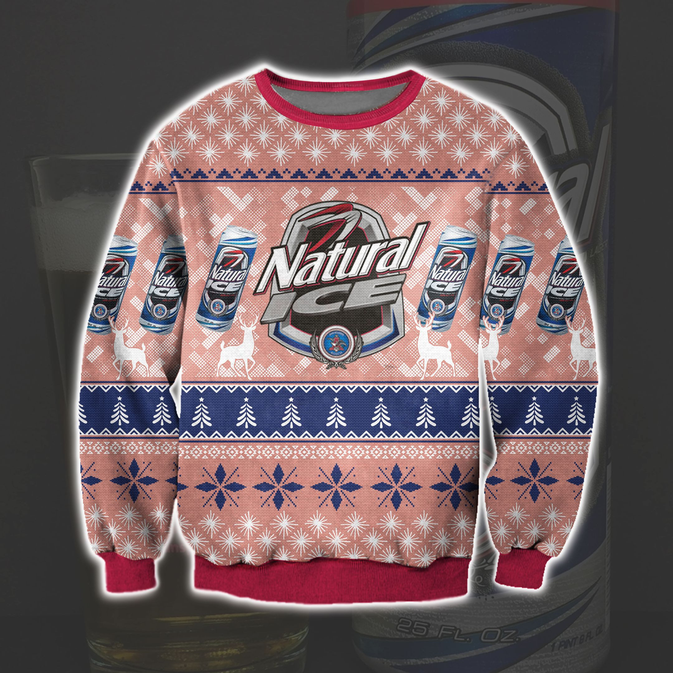 Natural Ice Beer 3D All Over Print Ugly Christmas Sweater