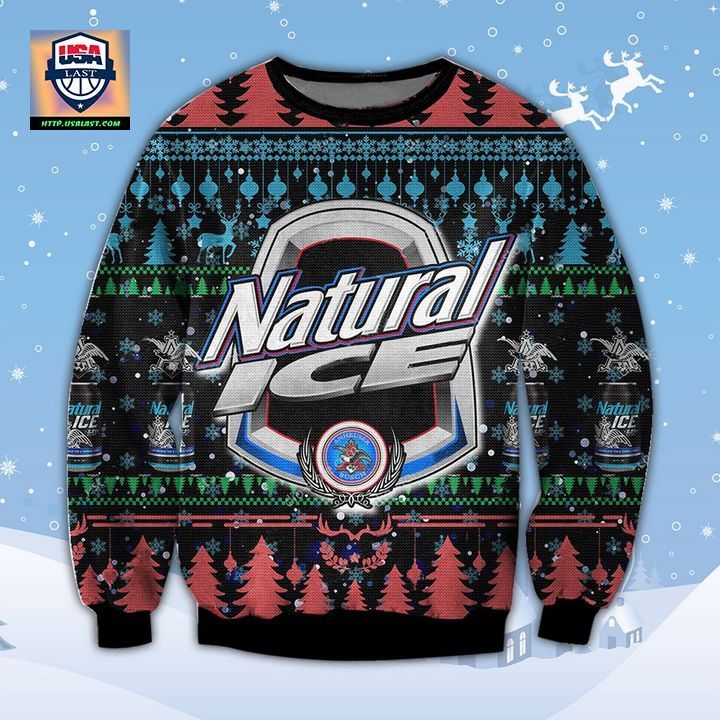 Natural Ice Beer Ugly Christmas Sweater