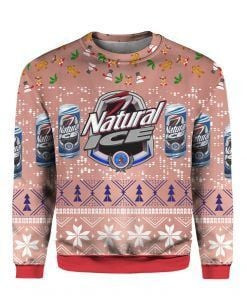 Natural Ice Beer Ugly Christmas Sweater, Perfect Holiday Gift