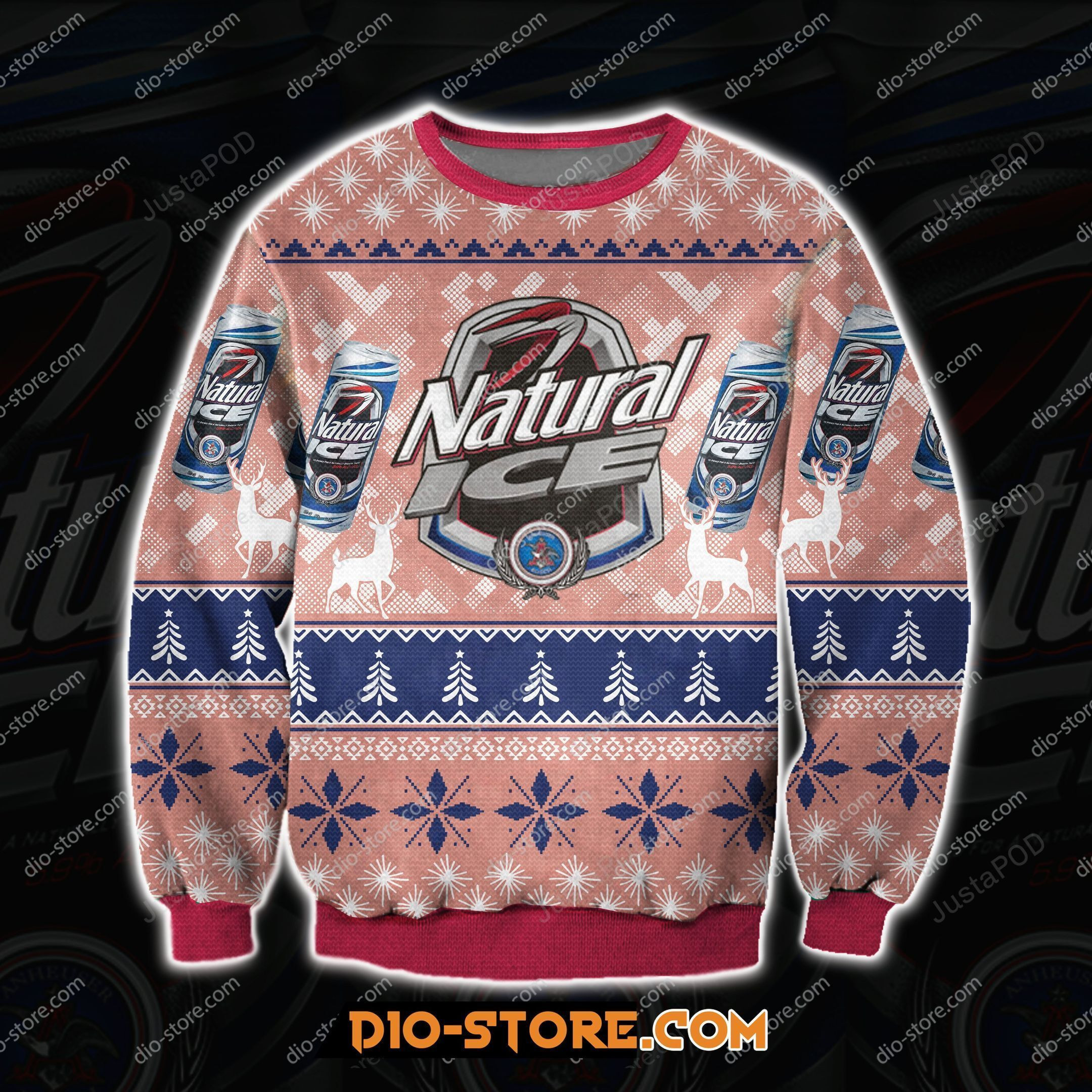Natural Ice Beer Ugly Christmas Sweater, Perfect Holiday Gift