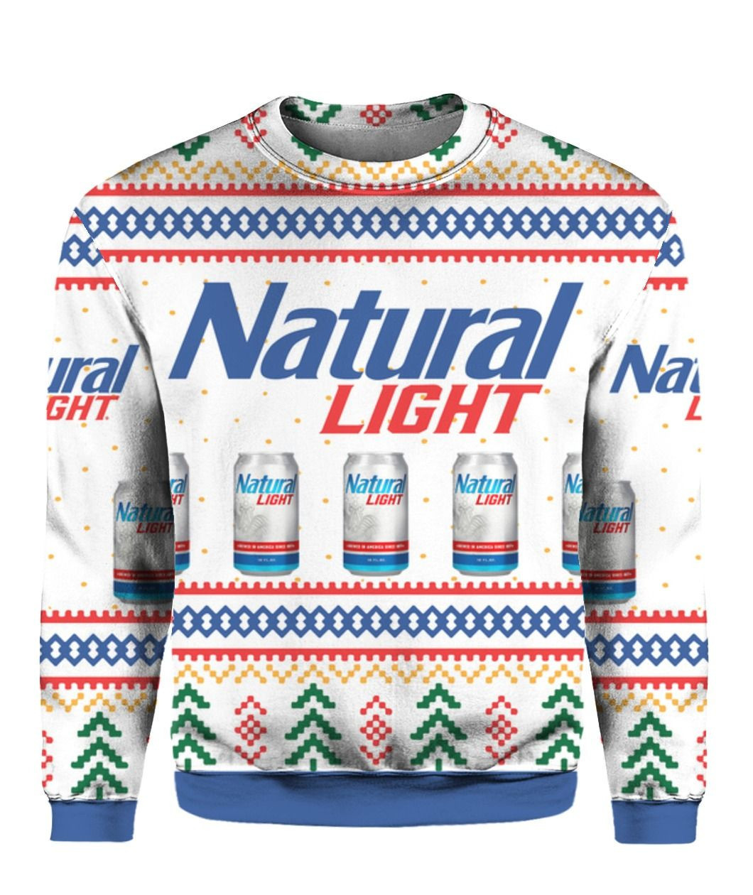 Natural Light Can Beer Ugly Christmas Sweater,