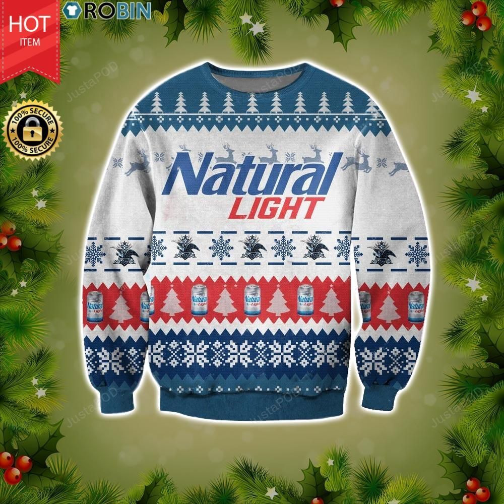 Natural Light Ugly Christmas Sweater, Perfect Holiday Gift