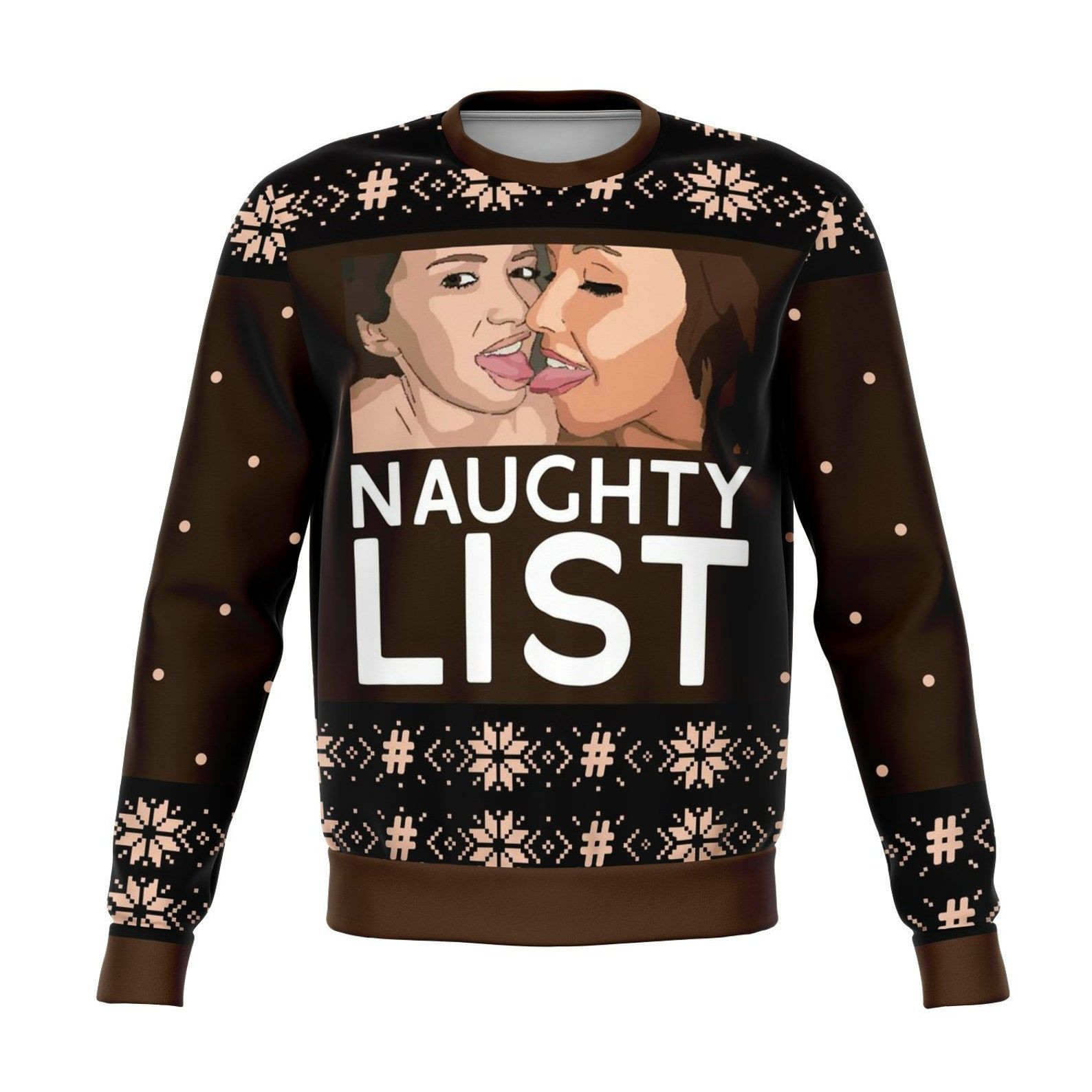 Naughty List Girls Ugly Christmas Sweater, Perfect Holiday Gift