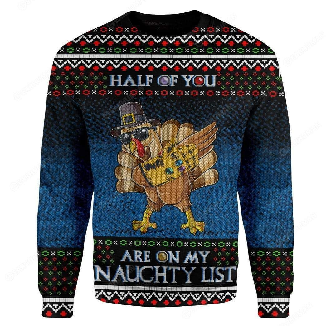 Naughty Turkey Ugly Christmas Sweater,