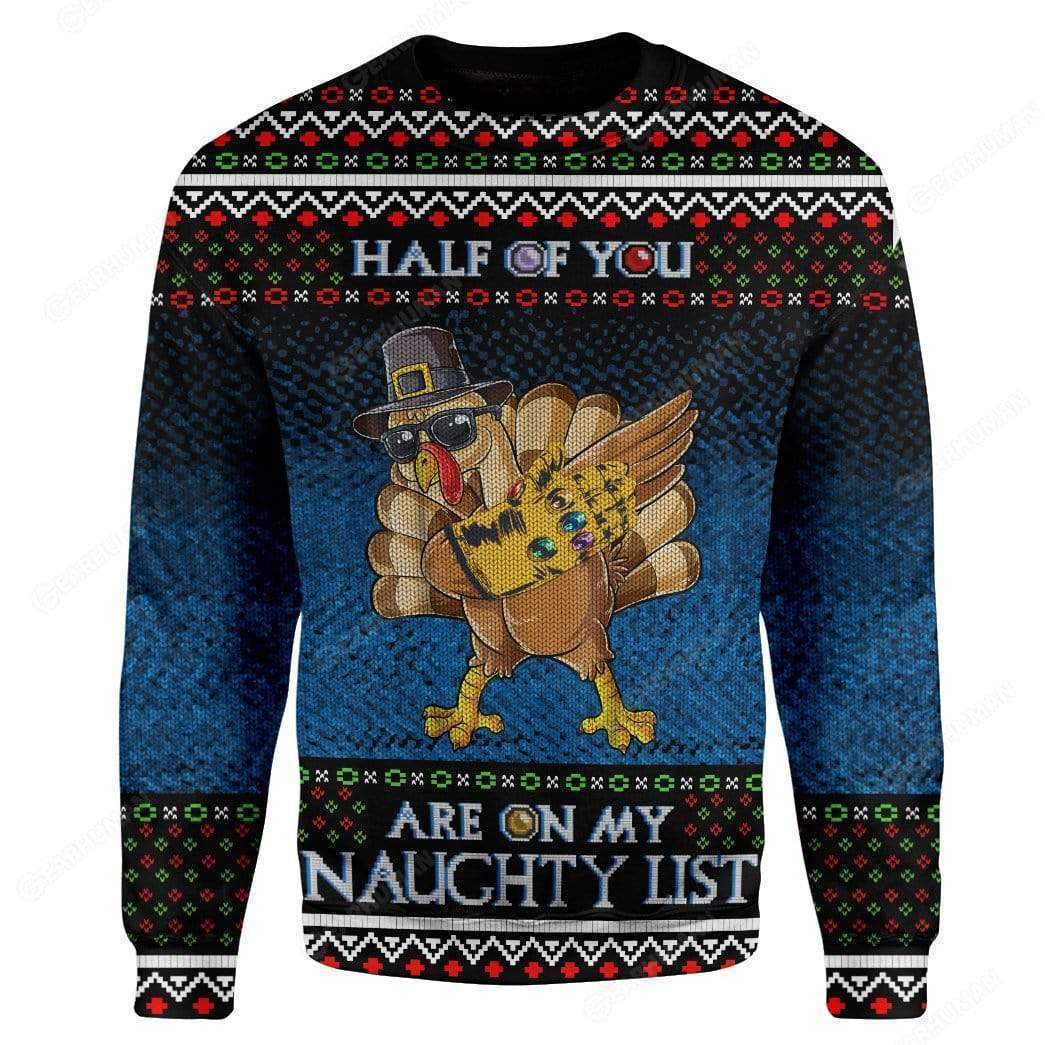 Naughty Turkey Ugly Christmas Sweater, Perfect Holiday Gift