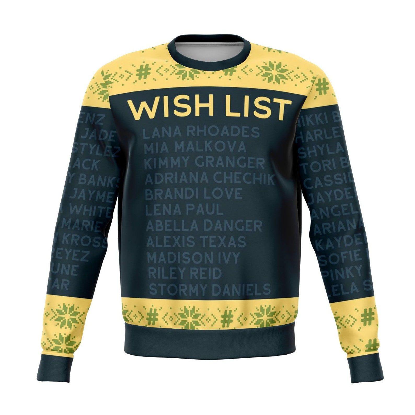 Naughty Wish List Ugly Christmas Sweater,