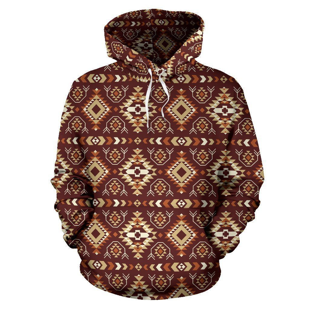 Navajo Native Color Print Pattern 3D All Over Print Hoodie & Zip Hoodie