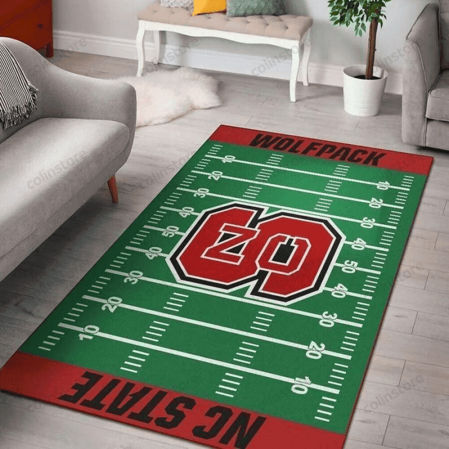 Nc State Wolfpack 3D Rectangle Area Rug – Full Print Carpet For Living Room & Bedroom Home Decor