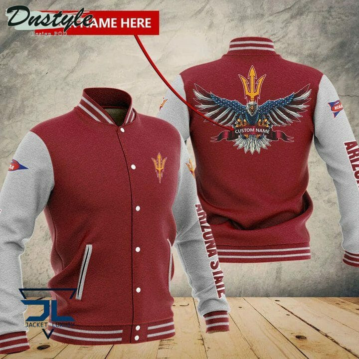 NCAA Arizona State Sun Devils Personalized Name Red Baseball Jacket for Men & Women | NCAA Team Fan Gift