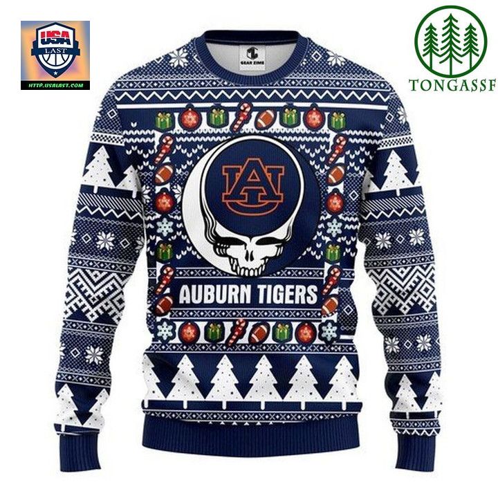 Ncaa Auburn Tigers Grateful Dead Christmas Ugly Sweater