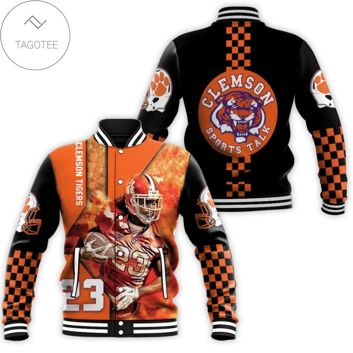NCAA Clemson Tigers Andrew Booth Jr Baseball Jacket V1 Varsity Baseball Jacket for Men & Women | NCAA Team Fan Gift////////////////////////////