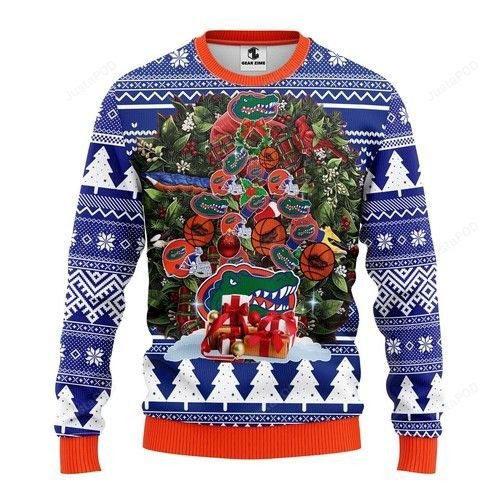 Ncaa Florida Gators Tree Christmas Ugly Christmas Sweater,