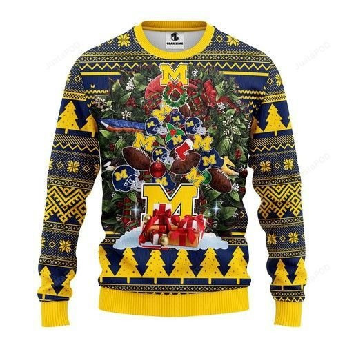 Ncaa Michigan Wolverines Ugly Christmas Sweater Perfect Holiday Gift