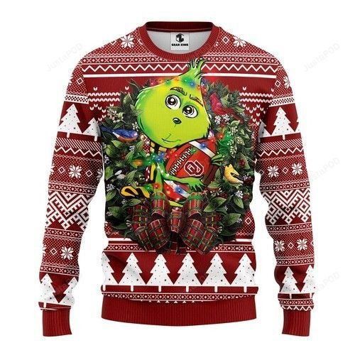Ncaa Oklahoma Sooners Grinch Ugly Christmas Sweater, Perfect Holiday Gift