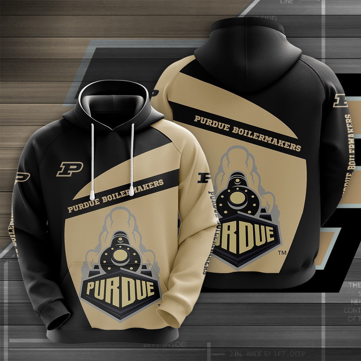 Ncaa Purdue Boilermakers 3D All Over Print Hoodie & Zip Hoodie