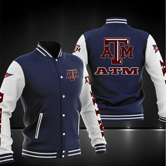 NCAA Texas A&M Aggies Navy Blue Baseball Jacket for Men & Women | NCAA Team Fan Gift