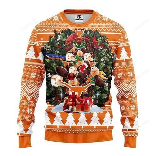 Ncaa Texas Longhorns Ugly Christmas Sweater, Perfect Holiday Gift