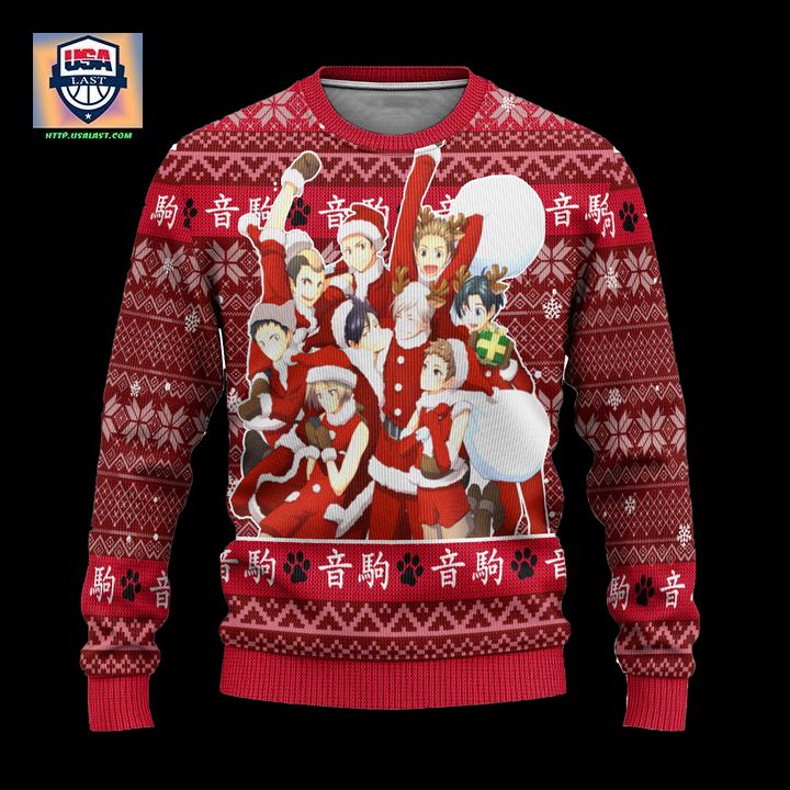 Nekoma High Ugly Christmas Sweater Haikyuu Anime Xmas Gift