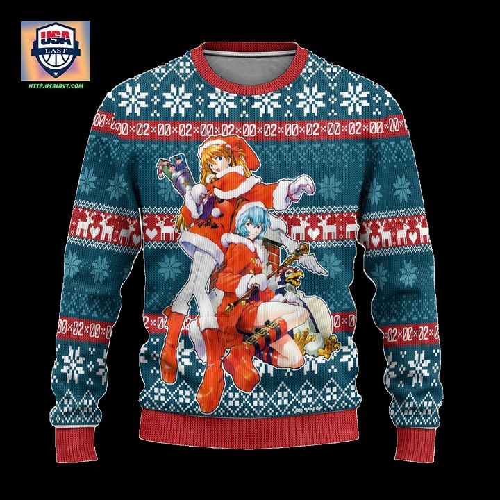 Neon Genesis Evangelion Anime Ugly Christmas Sweater Custom Xmas Gift