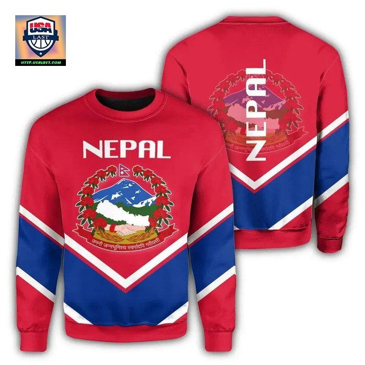 Nepal Coat Of Arms Sweater Lucian Style J5W