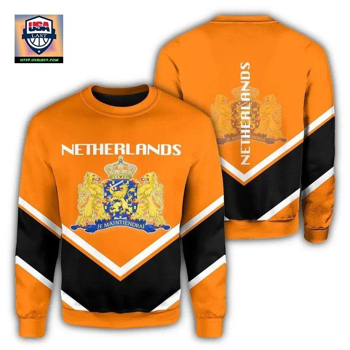 Netherlands Coat Of Arms Sweater Lucian Style J5W
