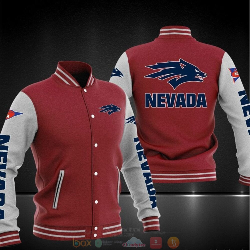 Nevada Wolf Pack Varsity Baseball Jacket for Men & Women | NCAA Team Fan Gift