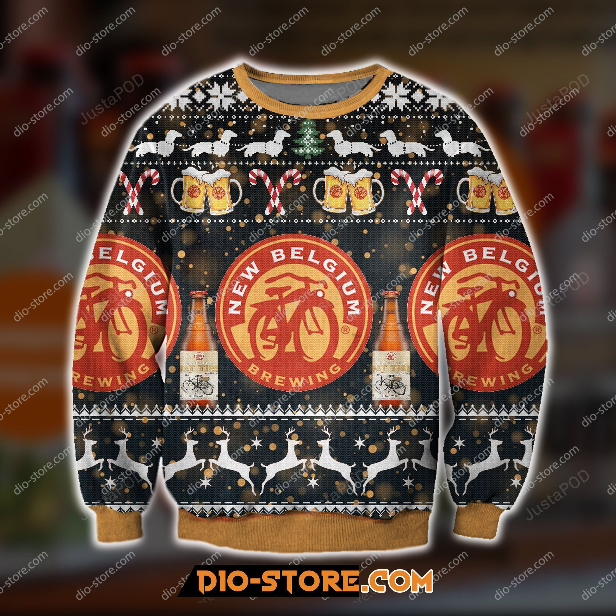 New Belgium Brewing Knitting Pattern Ugly Christmas Sweater,