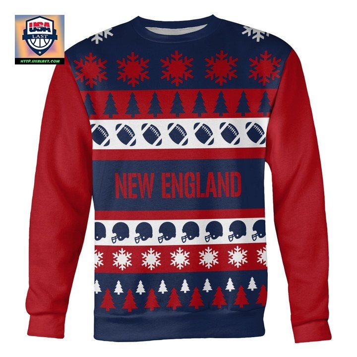 New England Football Ugly Christmas Sweater
