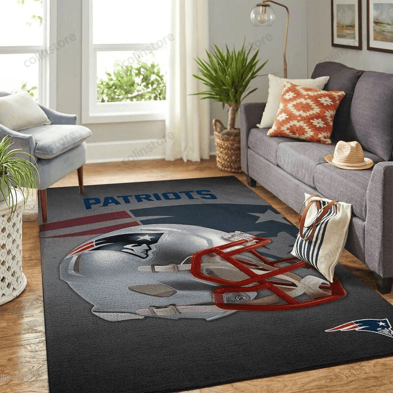New England Patriots 29 3D Rectangle Area Rug – Full Print Carpet For Living Room & Bedroom Home Decor