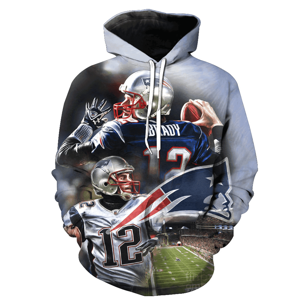 New England Patriots 3D All Over Print Hoodie & Zip Hoodie