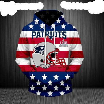 New England Patriots 3D All Over Print Hoodie & Zip Hoodie