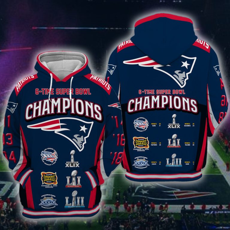 New England Patriots 3D All Over Print Hoodie & Zip Hoodie