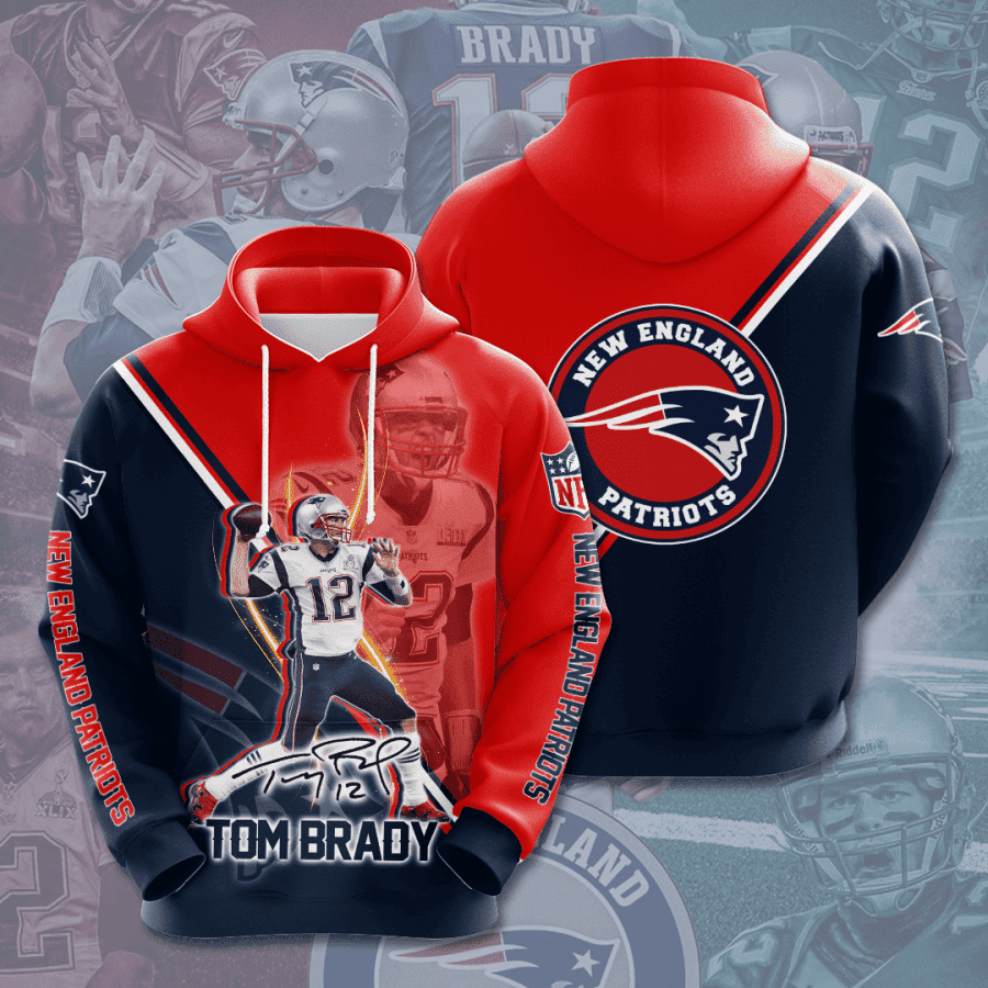 New England Patriots 3D All Over Print Hoodie & Zip Hoodie