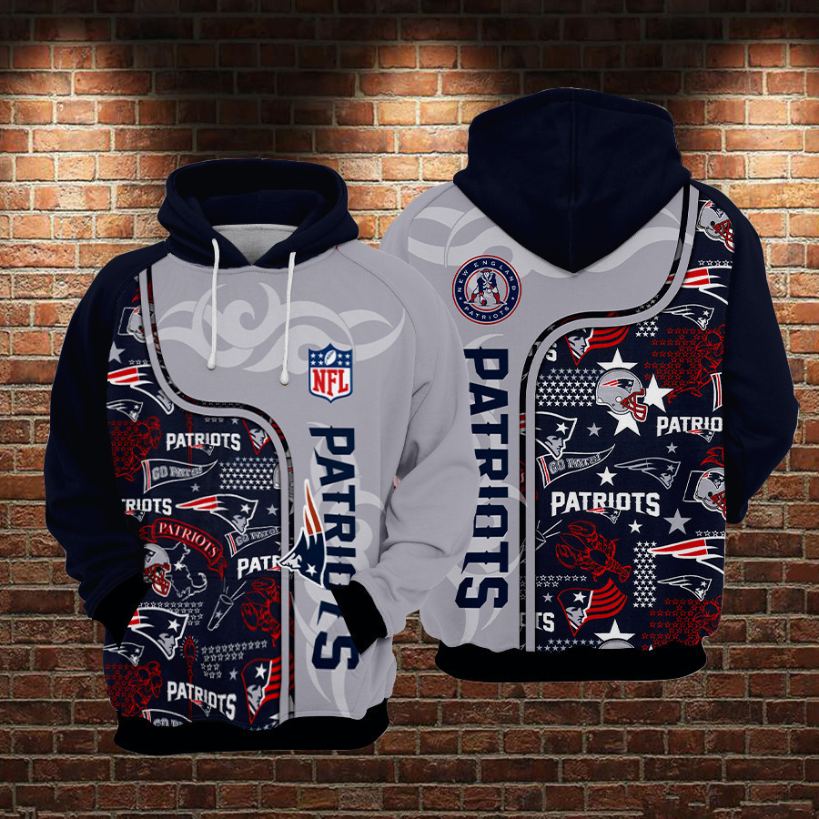 New England Patriots 3D All Over Print Hoodie & Zip Hoodie
