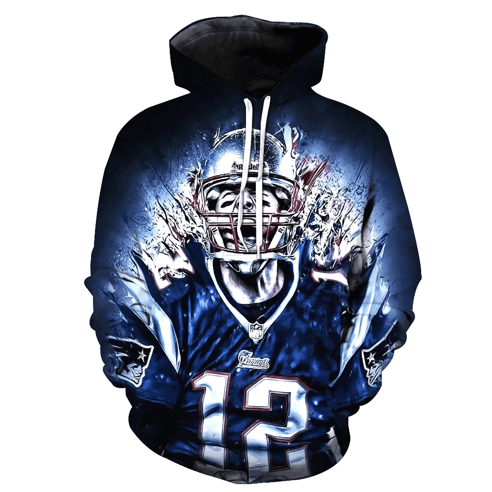 New England Patriots 3D All Over Print Hoodie & Zip Hoodie