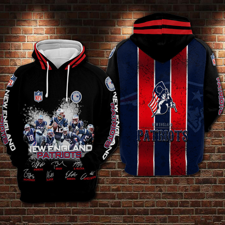 New England Patriots 3D All Over Print Hoodie & Zip Hoodie