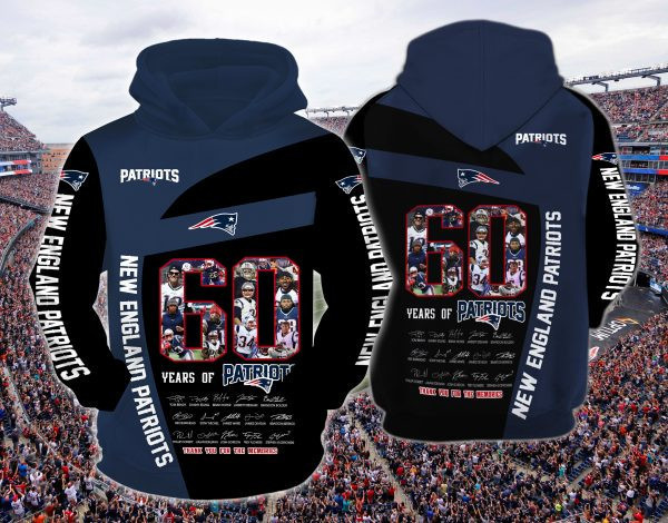 New England Patriots 3D All Over Print Hoodie & Zip Hoodie