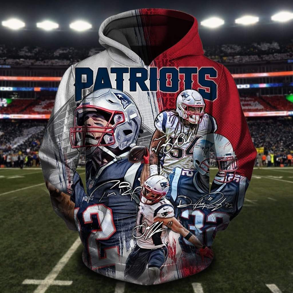 New England Patriots 3D All Over Print Hoodie & Zip Hoodie