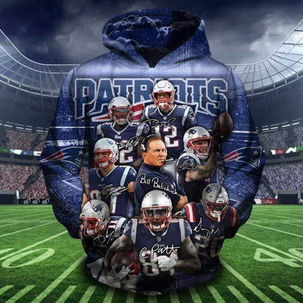 New England Patriots 3D All Over Print Hoodie & Zip Hoodie