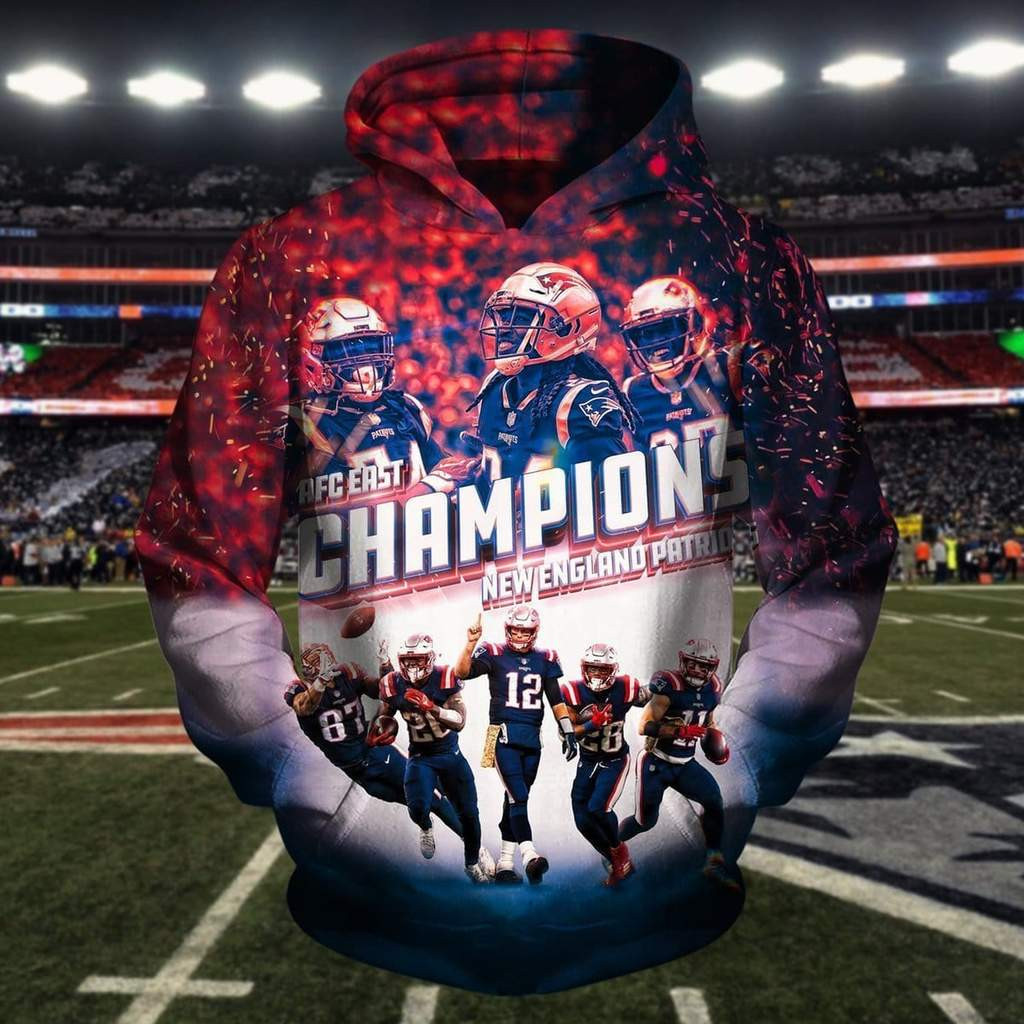 New England Patriots 3D All Over Print Hoodie & Zip Hoodie