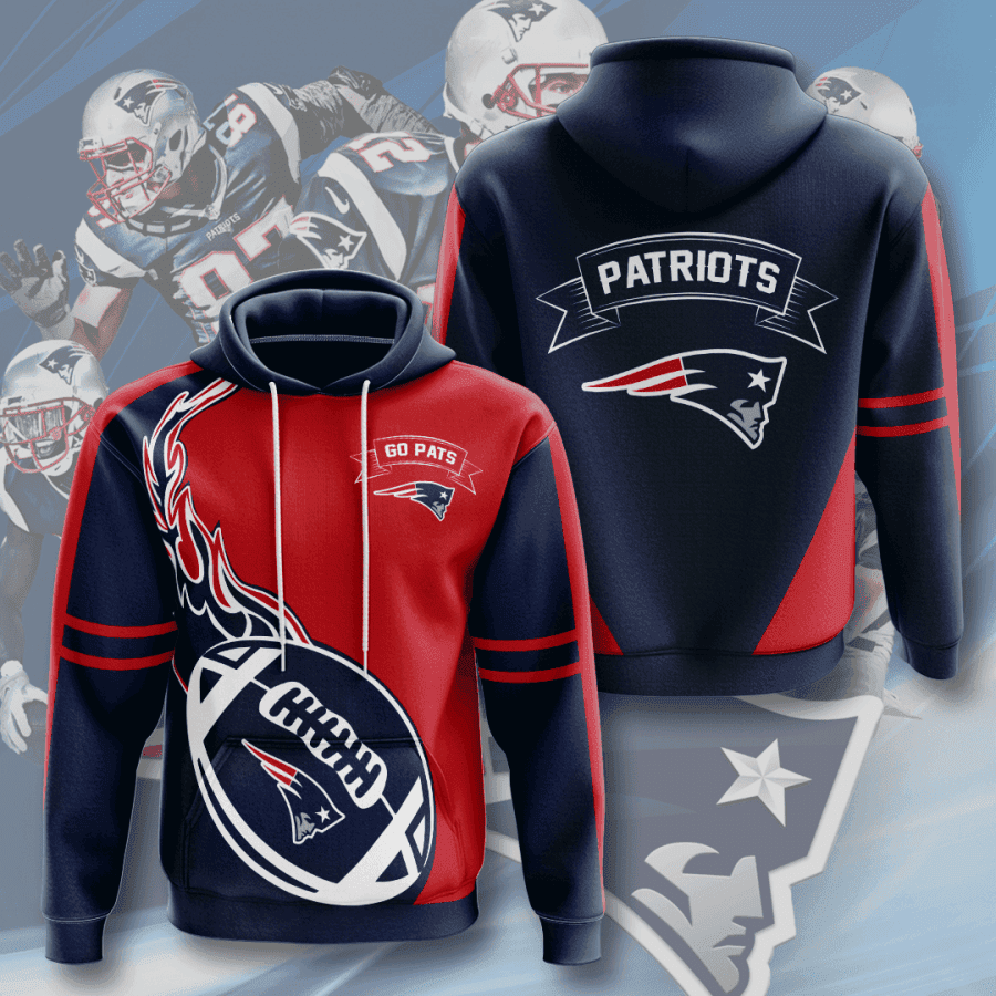 New England Patriots 3D All Over Print Hoodie & Zip Hoodie